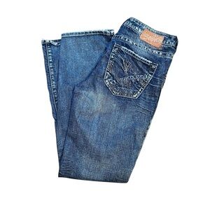 Silver Mid-Rise Suki Flare Jeans Size 27